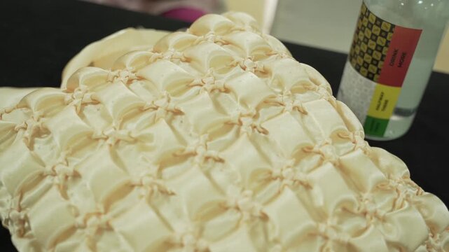 mothers make some handicraft on the handicraft class