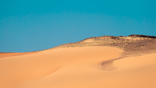 Desert sand dune in the day time in Egyp