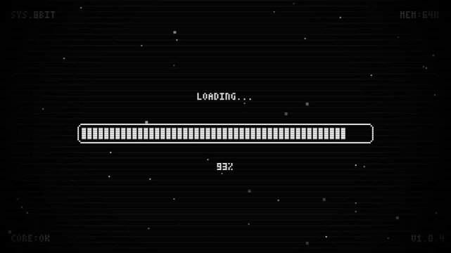 Retro Pixel Matrix 3D Wireframe Grid Arcade Cyber Motion Graphic Loop