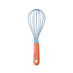 Fototapeta premium Kitchen Whisk with Orange Handle for Baking and Cooking