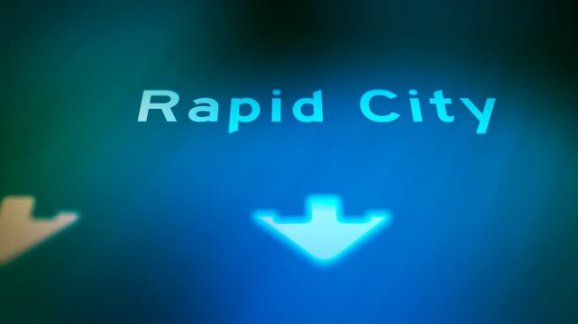 Crime Filler Shot - Cinematic South Dakota Highway Sign - Rapid City