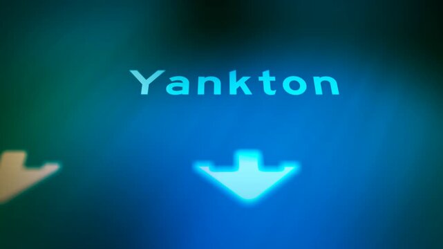 Crime Filler Shot - Cinematic South Dakota Highway Sign - Yankton