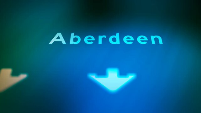 Crime Filler Shot - Cinematic South Dakota Highway Sign - Aberdeen