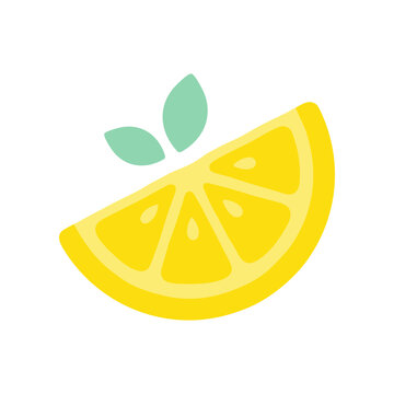 Lemon Fruit Slice Yellow Citrus.