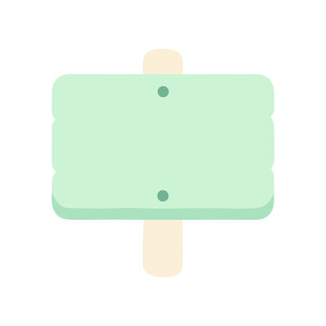 Green Blank Sign Board Closeup.