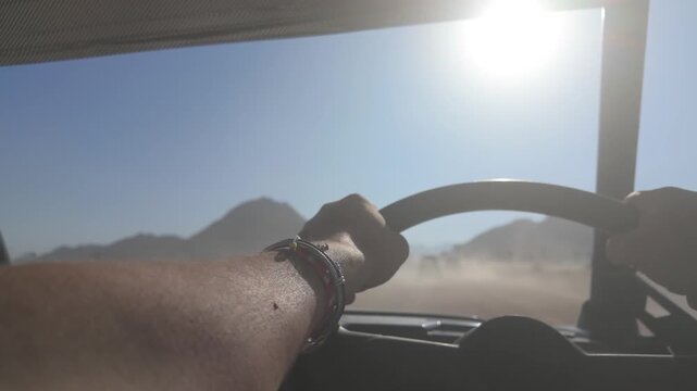 Driving buggy car in the desert, Sharm El Sheikh, Egypt