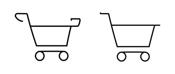 Shopping cart line icons for e-commerce website design and retail mobile application user interface © Nipun Mitra123