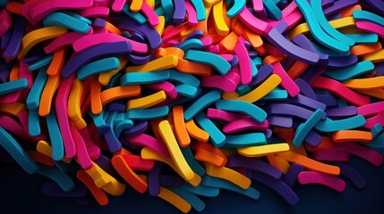 Fototapeta premium Colorful abstract strokes background. Vibrant neon shapes pattern for creative digital design projects.