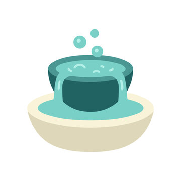 Water flowing from a fountain.