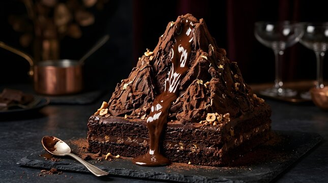 Decadent Chocolate Layer Cake Slice