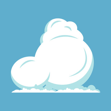 A flat vector illustration of two large snowballs stacked together forming a snow pile, isolated on a blue background. Great for winter, Christmas, and snow themed design elements.