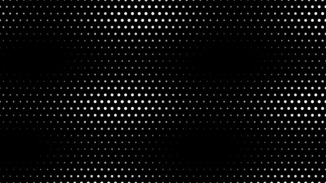 Futuristic 4K digital motion background featuring a dense grid of orbiting particles with pulsing brightness, diagonal waves, radial ripples and subtle connecting lines. Ideal for artificial intellige