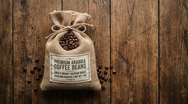 premium arabica coffee beans bag