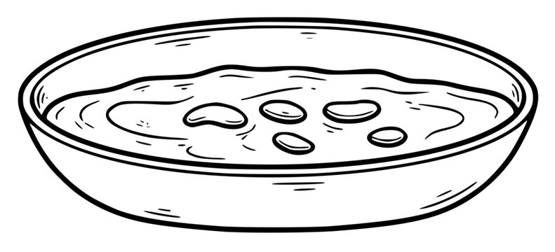 Hareesa Semolina Dessert Dish Hand Drawn Food Sketch Illustration