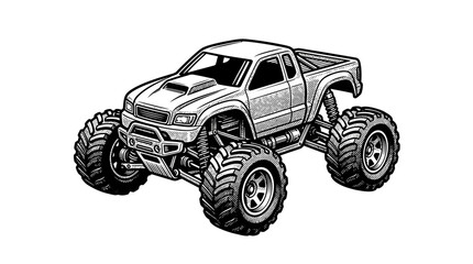 Large Monster Truck with Big Tires. © Vina