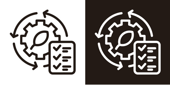 Lean Management  Icon Set White Style Collection   