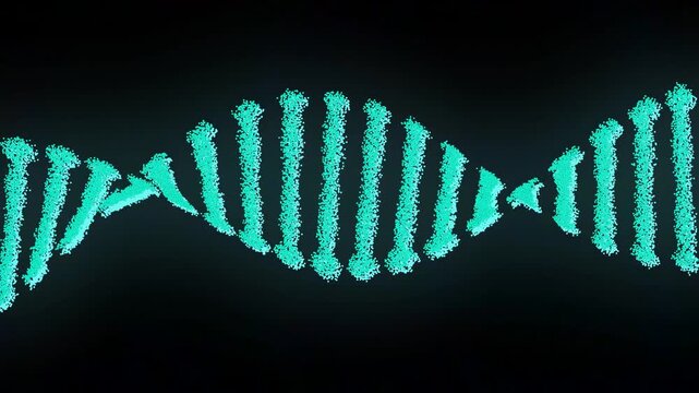Formation of a molecular structure of the DNA genetic code..4k video.