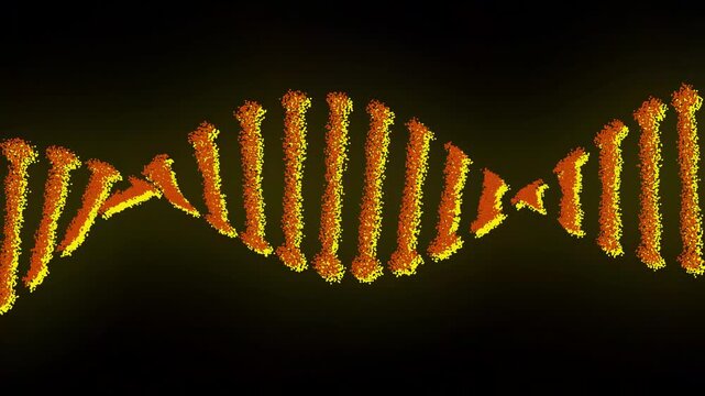 Formation of a molecular structure of the DNA genetic code..4k video.