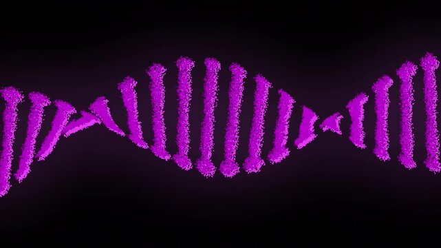 Formation of a molecular structure of the DNA genetic code..4k video.