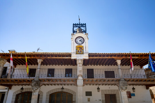 The fa&ccedil;ade of Escalona Town Hall, Toledo, Castile-La Mancha, Spain