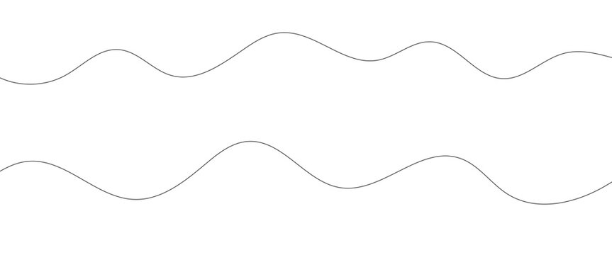 Thin line wavy abstract vector background. Curve wave seamless pattern.