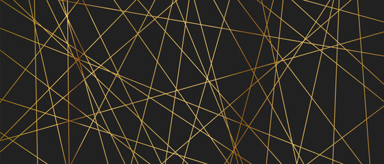 Straight random chaotic geometric lines form striking abstract vector pattern with irregular angles chaotic arrangement create bold monochrome texture creative contemporary illustration background. © Konstantin