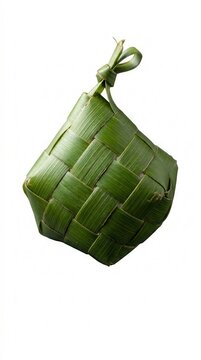 traditional asian food wrapped in green leaves