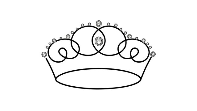 Elegant tiara illustration on white background.