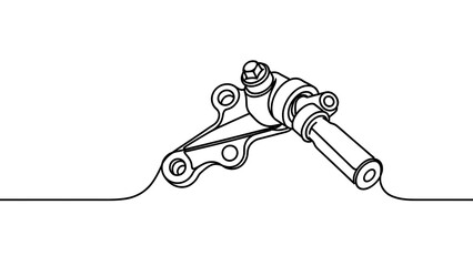 Obraz premium Mechanical arm illustration on white background.
