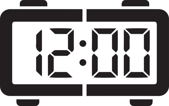 Digital Alarm Clock Vector Icon