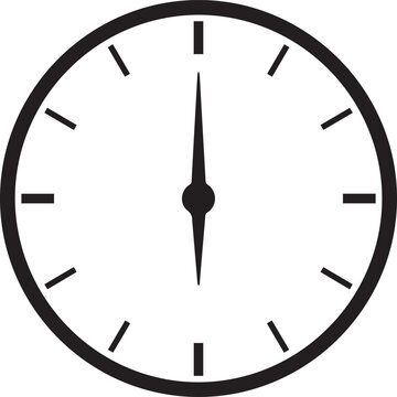 Analog Wall Clock Vector Icon