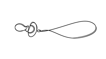 Obraz premium Elegant black ink knot design on white background.