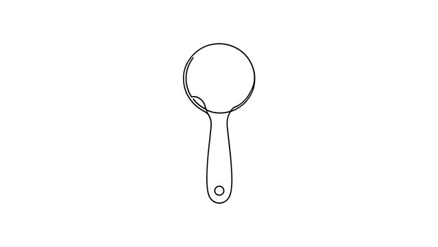 Simple measuring spoon illustration white background.