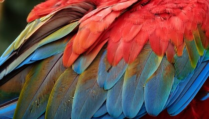 Obraz premium Closeup Macaw Feathers For Background