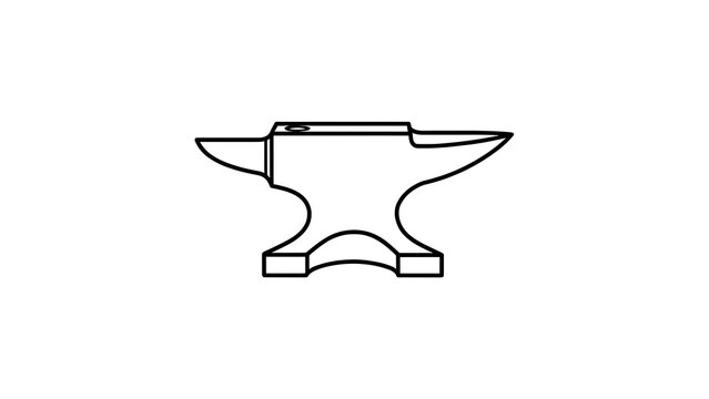 Blacksmith anvil icon on white background.