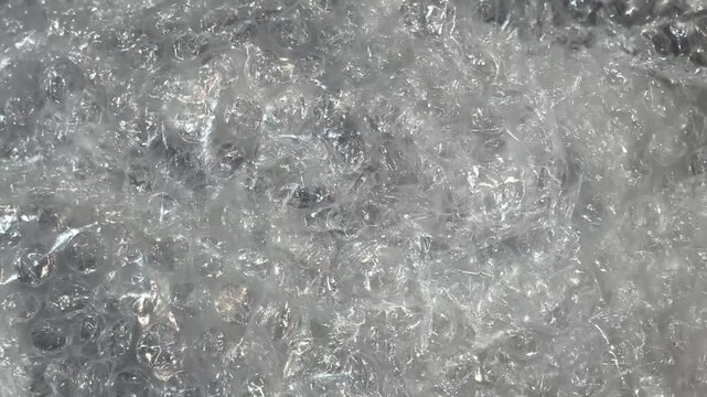 Transparent Plastic Bubble Wrap Packaging Material Texture Background