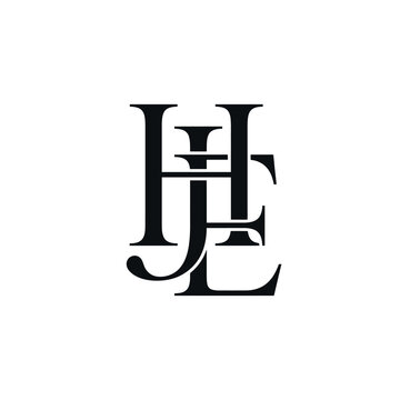 Sophisticated interlocking letters H E J monogram design.