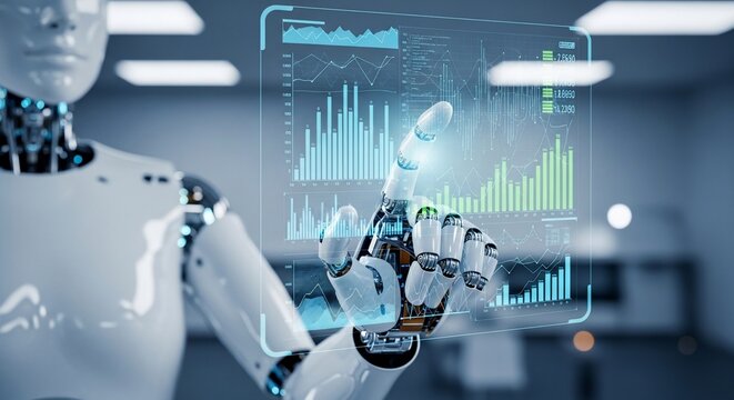 Robot interacting with data display