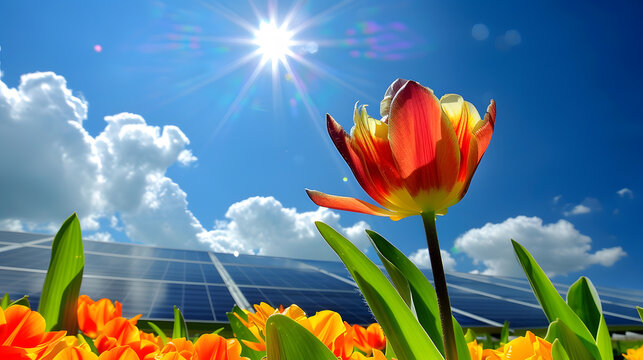 Environmental development, Sustainable energy education concept promoting environmental awareness renewable solutions and green future