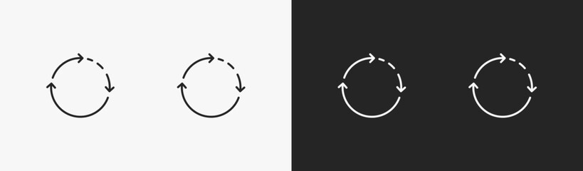 Set of loader icon in black and white collection © Rizqi Setya