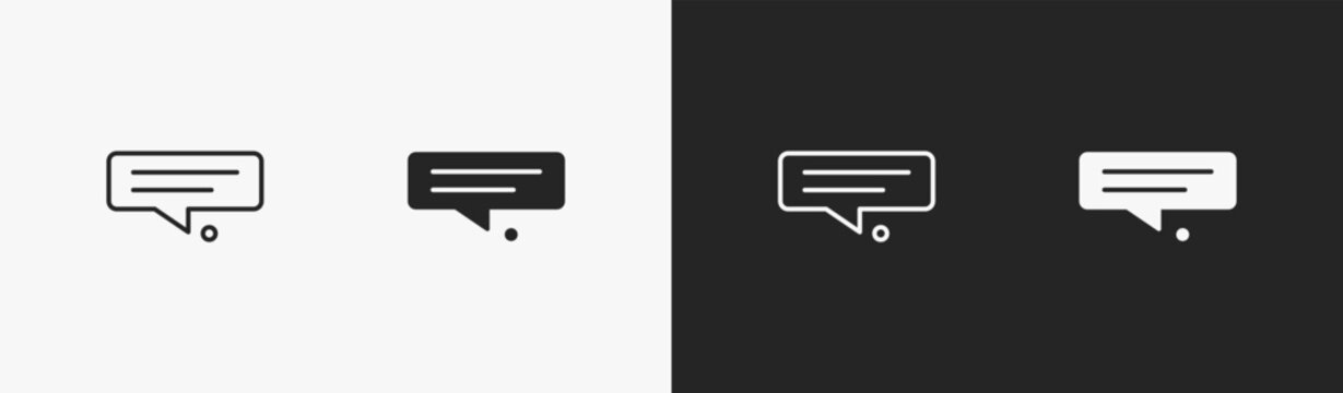 Set of tooltip icon in black and white collection