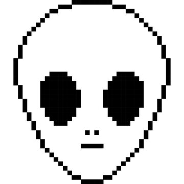 alien pixel art icon