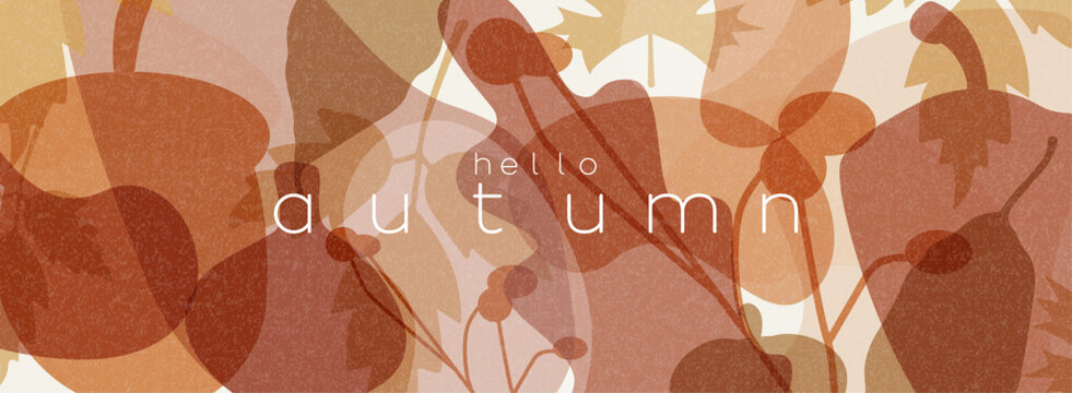 hello autumn banner.