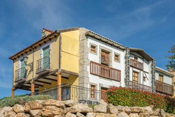 Traditional Village Houses With Timber Balconies, Stone Corners and Dry Stone Wall Foundation © Toyakisfoto.photos