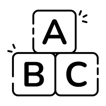 Editable design vector of abc blocks 

