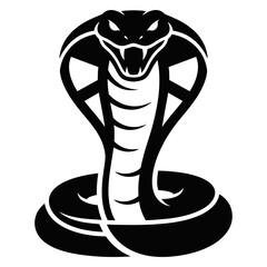 Striking cobra snake emblem in bold silhouette