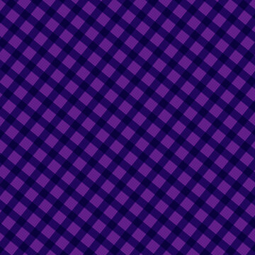 Dark purple and navy blue diagonal gingham check pattern with checkered
