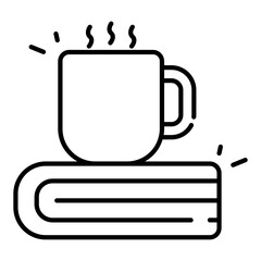 Naklejka premium Conceptual linear design icon of study break