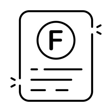 Editable design icon of fail result 
