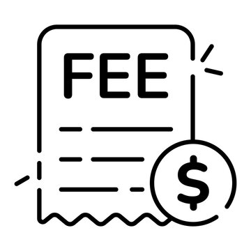Perfect design icon of fee slip